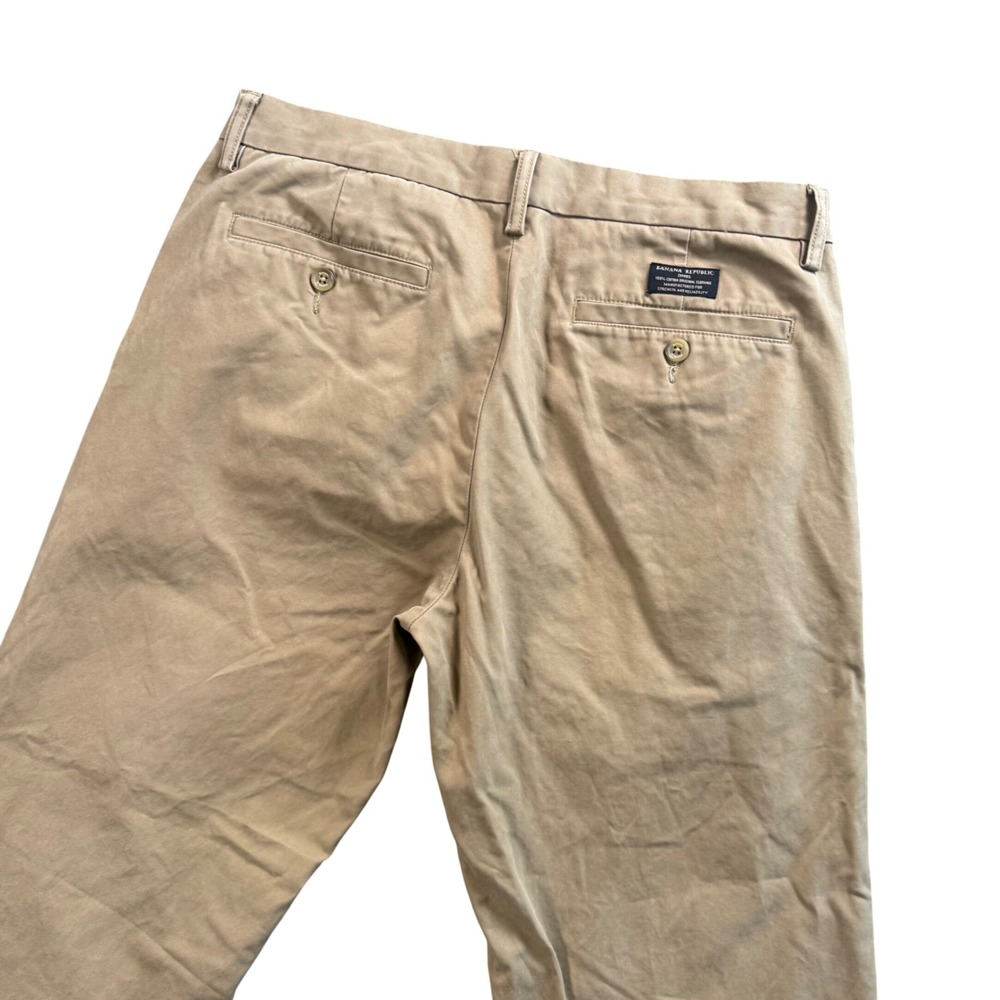 Banana Republic‎ Dawson Chino Mens 33x29 Tan Khaki Straight Leg Pants Old Money